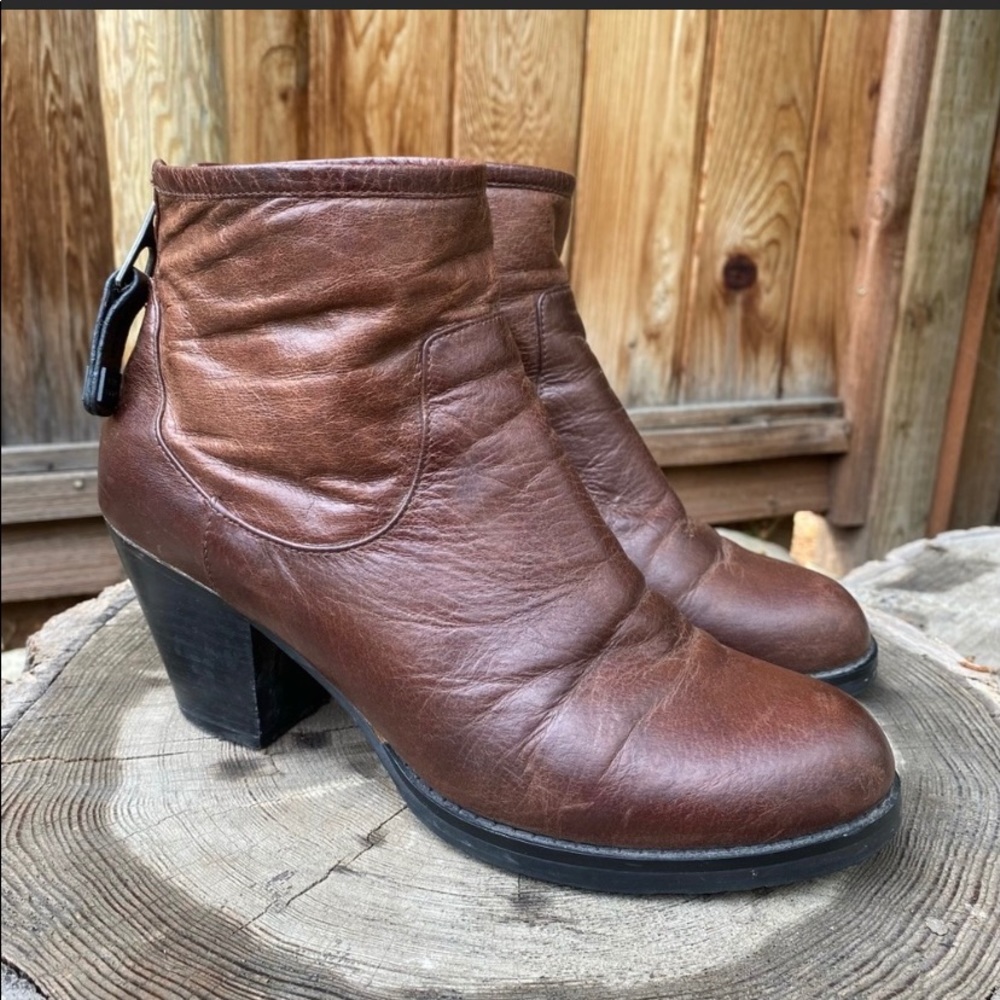 Rudsak Brown Leather Ankle Bootie EU 37/US7